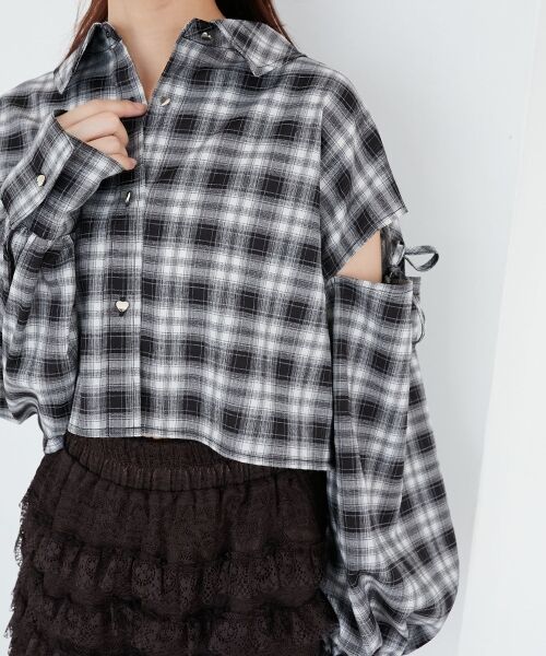 MAJESTIC LEGON / マジェスティックレゴン シャツ・ブラウス | オープンショルダーショートシャツ | 詳細7