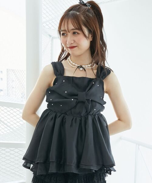 MAJESTIC LEGON / マジェスティックレゴン キャミソール・チューブトップ | キラキラビジューリボンビスチェ | 詳細19