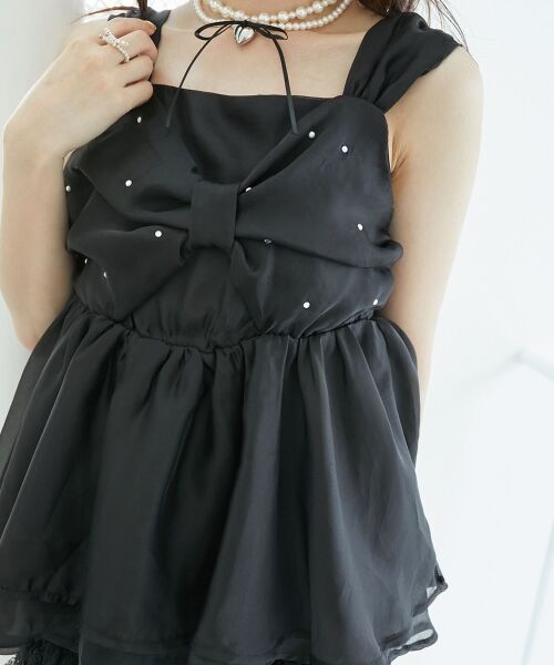 MAJESTIC LEGON / マジェスティックレゴン キャミソール・チューブトップ | キラキラビジューリボンビスチェ | 詳細22