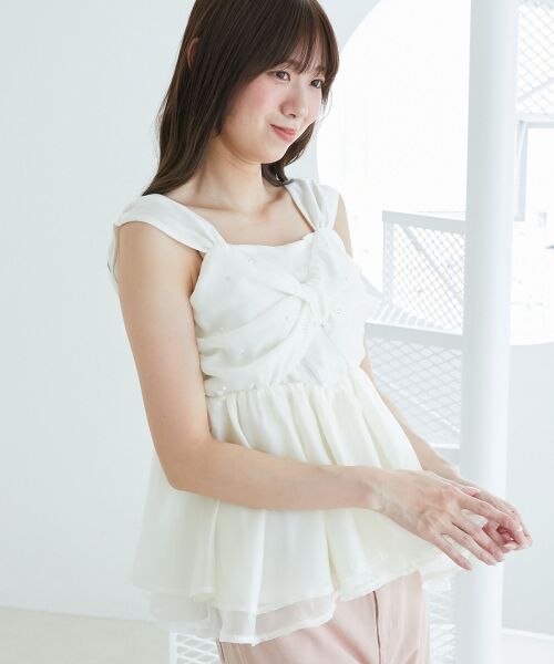 MAJESTIC LEGON / マジェスティックレゴン キャミソール・チューブトップ | キラキラビジューリボンビスチェ | 詳細6