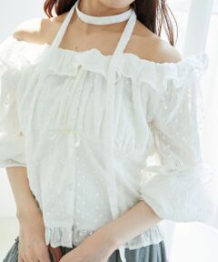 MAJESTIC LEGON / マジェスティックレゴン シャツ・ブラウス | チョーカー付き2wayブラウス