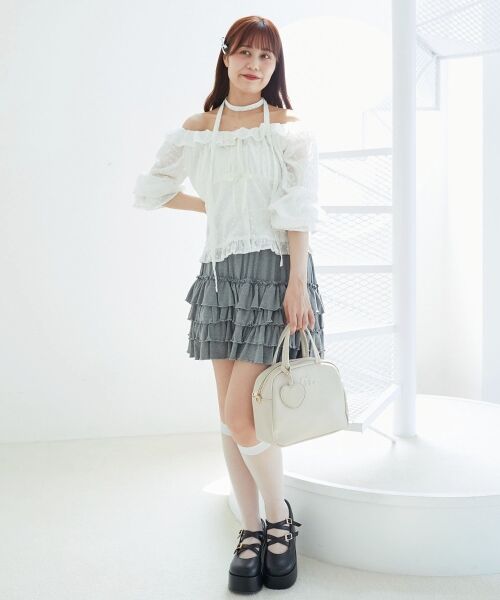 MAJESTIC LEGON / マジェスティックレゴン シャツ・ブラウス | チョーカー付き2wayブラウス | 詳細1