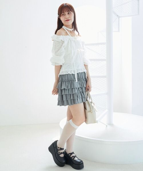 MAJESTIC LEGON / マジェスティックレゴン シャツ・ブラウス | チョーカー付き2wayブラウス | 詳細2