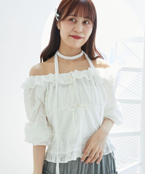 MAJESTIC LEGON / マジェスティックレゴン シャツ・ブラウス | チョーカー付き2wayブラウス | 詳細4