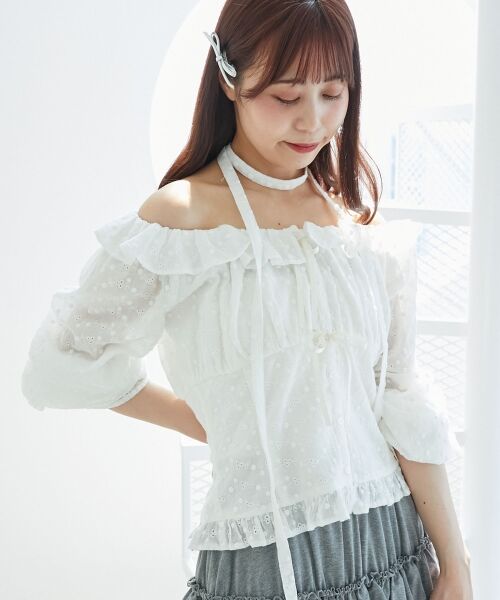 MAJESTIC LEGON / マジェスティックレゴン シャツ・ブラウス | チョーカー付き2wayブラウス | 詳細5