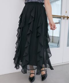 MAJESTIC LEGON / マジェスティックレゴン ロング・マキシ丈スカート | エアリードロップラッフルスカート