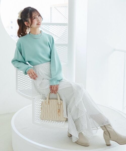 MAJESTIC LEGON / マジェスティックレゴン ロング・マキシ丈スカート | エアリードロップラッフルスカート | 詳細1