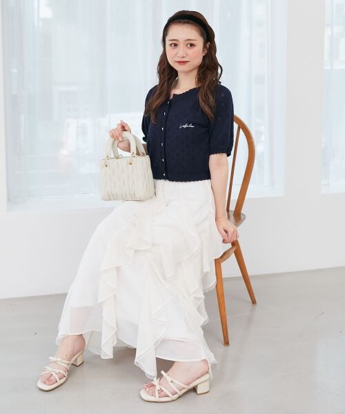 MAJESTIC LEGON / マジェスティックレゴン ロング・マキシ丈スカート | エアリードロップラッフルスカート | 詳細10