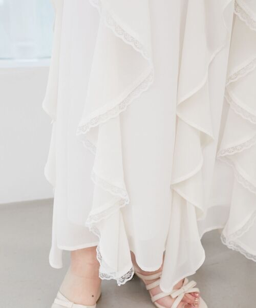 MAJESTIC LEGON / マジェスティックレゴン ロング・マキシ丈スカート | エアリードロップラッフルスカート | 詳細17