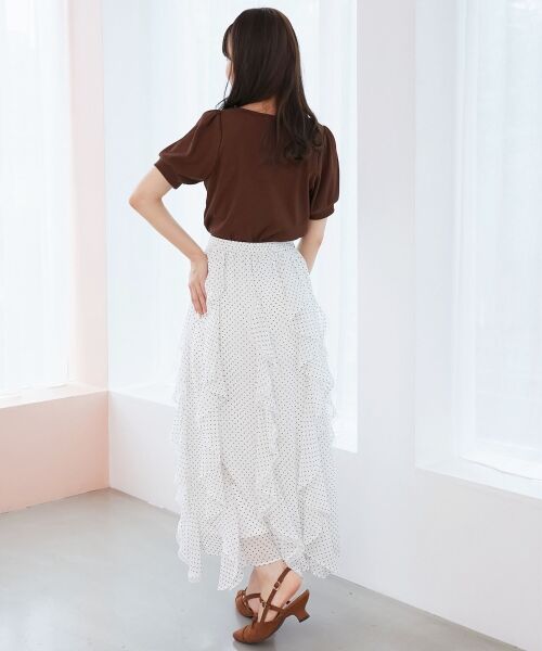 MAJESTIC LEGON / マジェスティックレゴン ロング・マキシ丈スカート | エアリードロップラッフルスカート | 詳細5