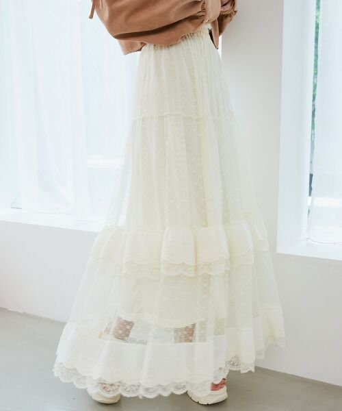 MAJESTIC LEGON / マジェスティックレゴン ロング・マキシ丈スカート | ティアードレースフリルスカート | 詳細14