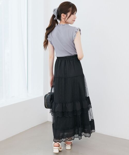 MAJESTIC LEGON / マジェスティックレゴン ロング・マキシ丈スカート | ティアードレースフリルスカート | 詳細19