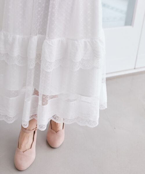 MAJESTIC LEGON / マジェスティックレゴン ロング・マキシ丈スカート | ティアードレースフリルスカート | 詳細9