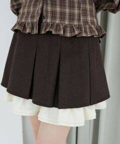 MAJESTIC LEGON / マジェスティックレゴン ミニ・ひざ丈スカート | 配色フリルプリーツスカート