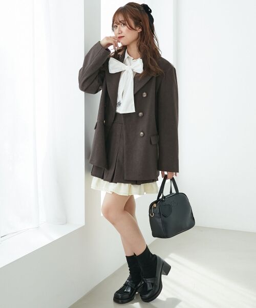 MAJESTIC LEGON / マジェスティックレゴン ミニ・ひざ丈スカート | 配色フリルプリーツスカート | 詳細1