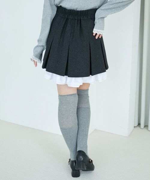 MAJESTIC LEGON / マジェスティックレゴン ミニ・ひざ丈スカート | 配色フリルプリーツスカート | 詳細17