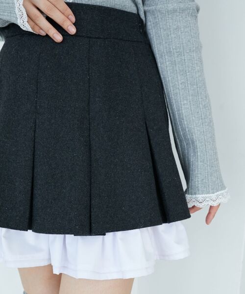 MAJESTIC LEGON / マジェスティックレゴン ミニ・ひざ丈スカート | 配色フリルプリーツスカート | 詳細18
