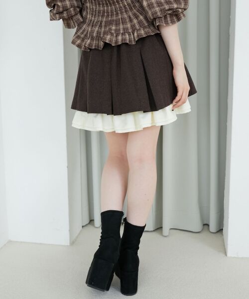 MAJESTIC LEGON / マジェスティックレゴン ミニ・ひざ丈スカート | 配色フリルプリーツスカート | 詳細8