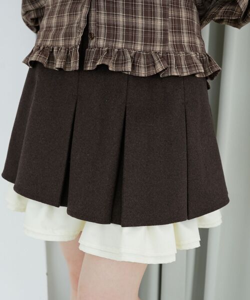 MAJESTIC LEGON / マジェスティックレゴン ミニ・ひざ丈スカート | 配色フリルプリーツスカート | 詳細9