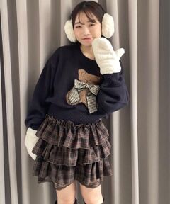 MAJESTIC LEGON / マジェスティックレゴン ミニ・ひざ丈スカート | ウエストリブ裾レースフリルミニスカート