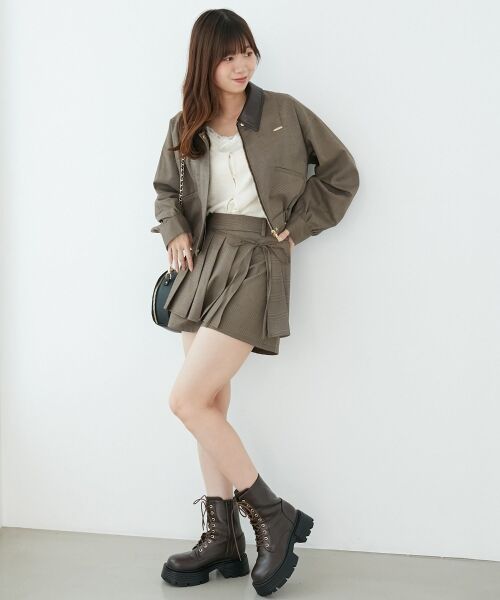 MAJESTIC LEGON / マジェスティックレゴン ショート・ハーフ・半端丈パンツ | プリーツデザインショートパンツ | 詳細14