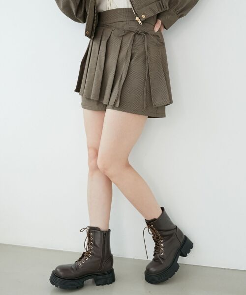 MAJESTIC LEGON / マジェスティックレゴン ショート・ハーフ・半端丈パンツ | プリーツデザインショートパンツ | 詳細17