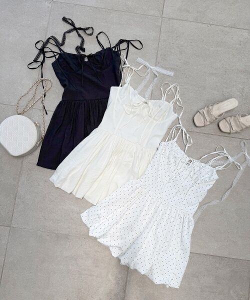 MAJESTIC LEGON / マジェスティックレゴン ミニ丈・ひざ丈ワンピース | レースチョーカーセットバルーンミニワンピ | 詳細1