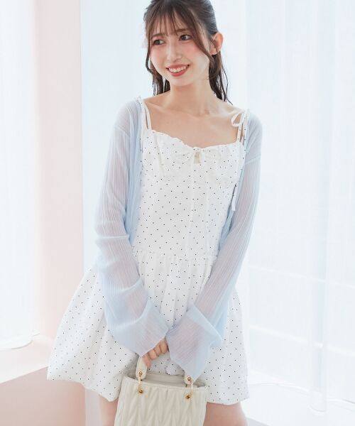 MAJESTIC LEGON / マジェスティックレゴン ミニ丈・ひざ丈ワンピース | レースチョーカーセットバルーンミニワンピ | 詳細12