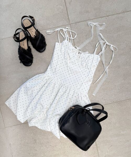 MAJESTIC LEGON / マジェスティックレゴン ミニ丈・ひざ丈ワンピース | レースチョーカーセットバルーンミニワンピ | 詳細26