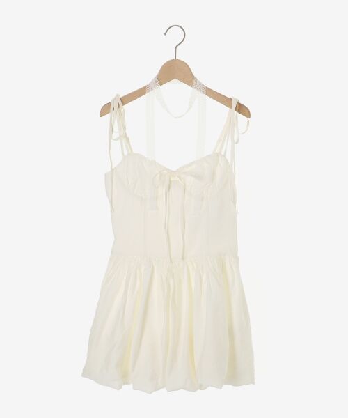 MAJESTIC LEGON / マジェスティックレゴン ミニ丈・ひざ丈ワンピース | レースチョーカーセットバルーンミニワンピ | 詳細27