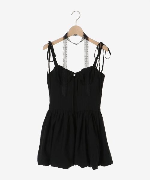 MAJESTIC LEGON / マジェスティックレゴン ミニ丈・ひざ丈ワンピース | レースチョーカーセットバルーンミニワンピ | 詳細29