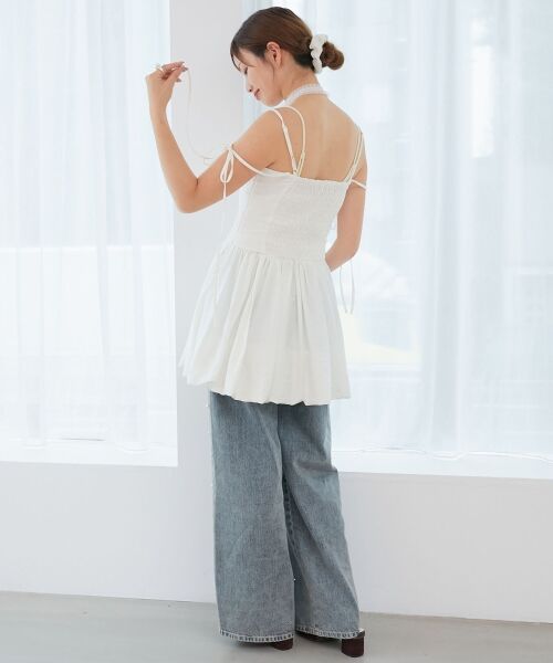 MAJESTIC LEGON / マジェスティックレゴン ミニ丈・ひざ丈ワンピース | レースチョーカーセットバルーンミニワンピ | 詳細4