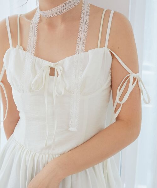 MAJESTIC LEGON / マジェスティックレゴン ミニ丈・ひざ丈ワンピース | レースチョーカーセットバルーンミニワンピ | 詳細8