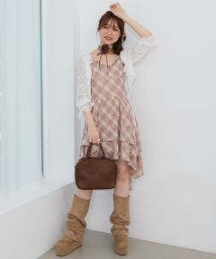 MAJESTIC LEGON / マジェスティックレゴン ミニ丈・ひざ丈ワンピース | イレヘムティアードミニキャミワンピ