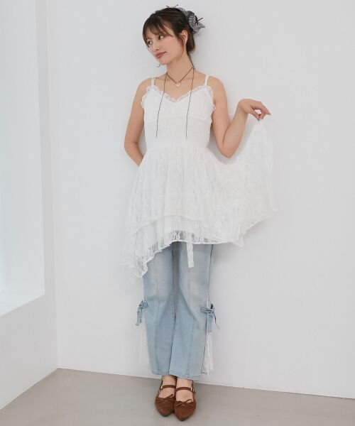 MAJESTIC LEGON / マジェスティックレゴン ミニ丈・ひざ丈ワンピース | イレヘムティアードミニキャミワンピ | 詳細1