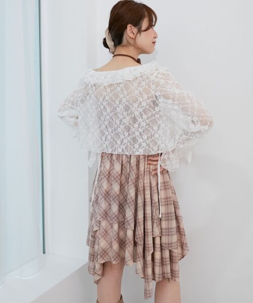 MAJESTIC LEGON / マジェスティックレゴン ミニ丈・ひざ丈ワンピース | イレヘムティアードミニキャミワンピ | 詳細13