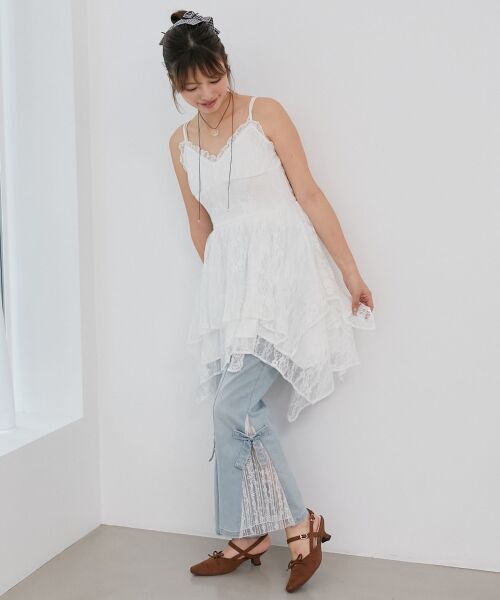 MAJESTIC LEGON / マジェスティックレゴン ミニ丈・ひざ丈ワンピース | イレヘムティアードミニキャミワンピ | 詳細2