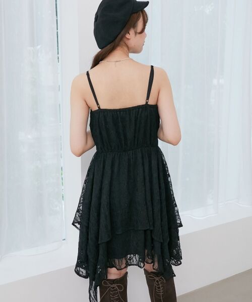 MAJESTIC LEGON / マジェスティックレゴン ミニ丈・ひざ丈ワンピース | イレヘムティアードミニキャミワンピ | 詳細21