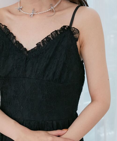 MAJESTIC LEGON / マジェスティックレゴン ミニ丈・ひざ丈ワンピース | イレヘムティアードミニキャミワンピ | 詳細22