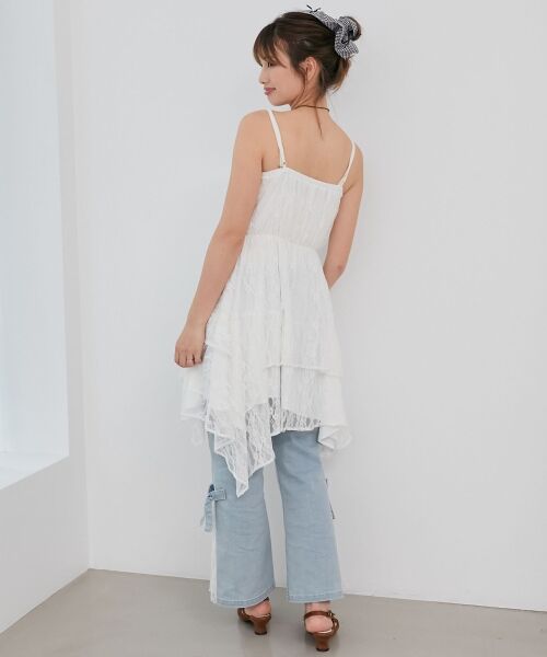 MAJESTIC LEGON / マジェスティックレゴン ミニ丈・ひざ丈ワンピース | イレヘムティアードミニキャミワンピ | 詳細3