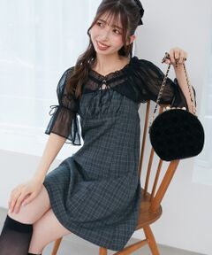 MAJESTIC LEGON / マジェスティックレゴン ミニ丈・ひざ丈ワンピース | チュールボレロセットミニキャミワンピ