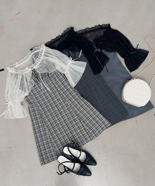 MAJESTIC LEGON / マジェスティックレゴン ミニ丈・ひざ丈ワンピース | チュールボレロセットミニキャミワンピ | 詳細1