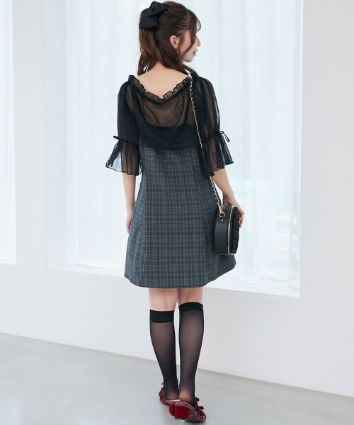 MAJESTIC LEGON / マジェスティックレゴン ミニ丈・ひざ丈ワンピース | チュールボレロセットミニキャミワンピ | 詳細16