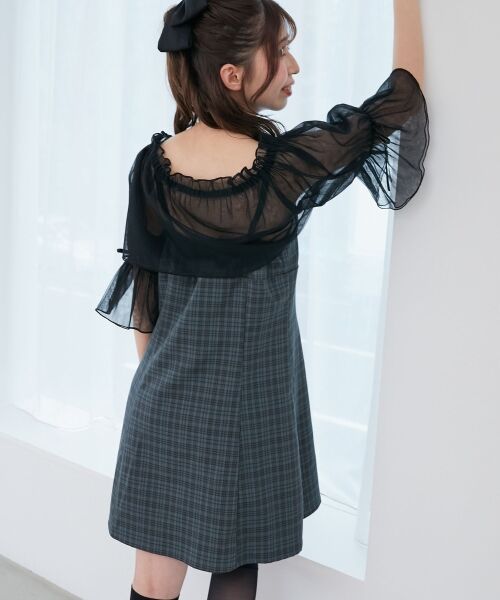 MAJESTIC LEGON / マジェスティックレゴン ミニ丈・ひざ丈ワンピース | チュールボレロセットミニキャミワンピ | 詳細19