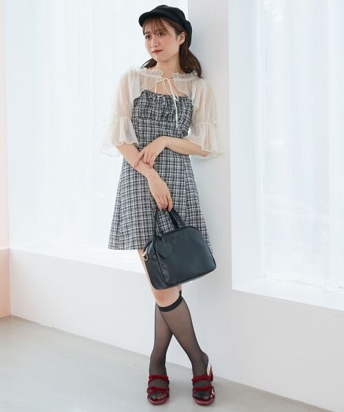 MAJESTIC LEGON / マジェスティックレゴン ミニ丈・ひざ丈ワンピース | チュールボレロセットミニキャミワンピ | 詳細2