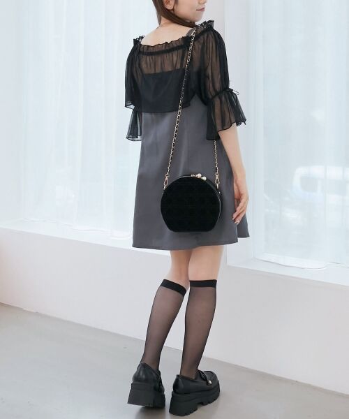 MAJESTIC LEGON / マジェスティックレゴン ミニ丈・ひざ丈ワンピース | チュールボレロセットミニキャミワンピ | 詳細23