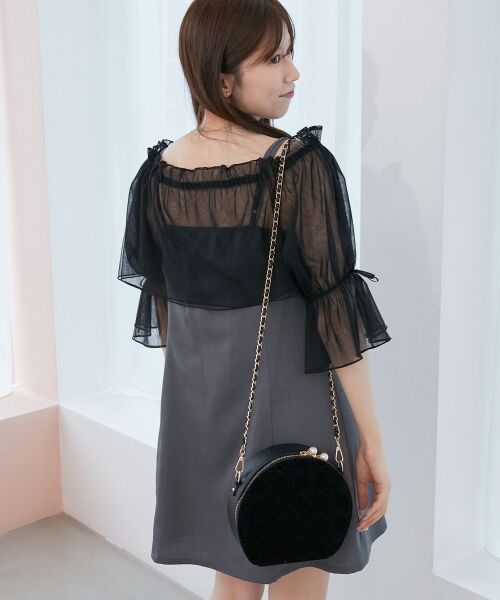 MAJESTIC LEGON / マジェスティックレゴン ミニ丈・ひざ丈ワンピース | チュールボレロセットミニキャミワンピ | 詳細26