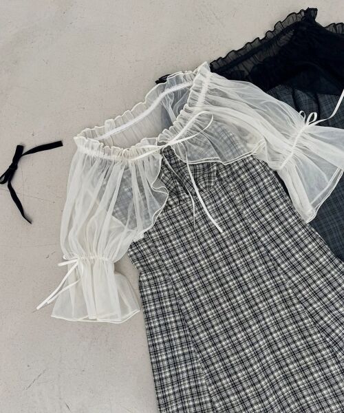 MAJESTIC LEGON / マジェスティックレゴン ミニ丈・ひざ丈ワンピース | チュールボレロセットミニキャミワンピ | 詳細28