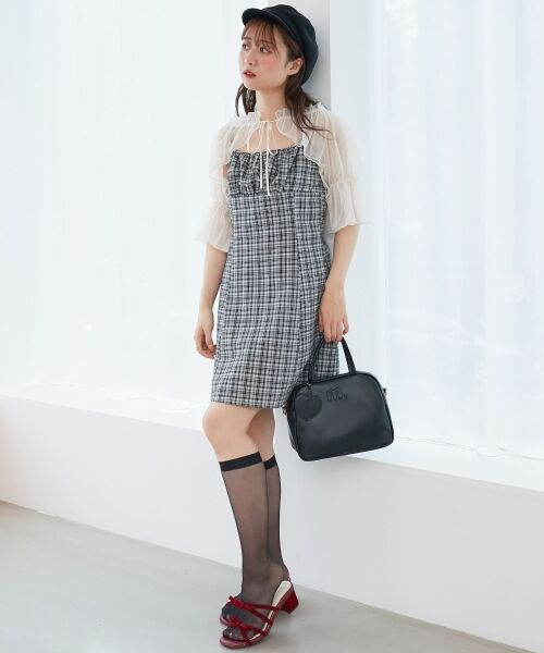 MAJESTIC LEGON / マジェスティックレゴン ミニ丈・ひざ丈ワンピース | チュールボレロセットミニキャミワンピ | 詳細3