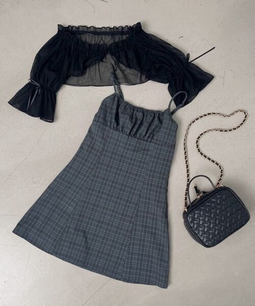 MAJESTIC LEGON / マジェスティックレゴン ミニ丈・ひざ丈ワンピース | チュールボレロセットミニキャミワンピ | 詳細30